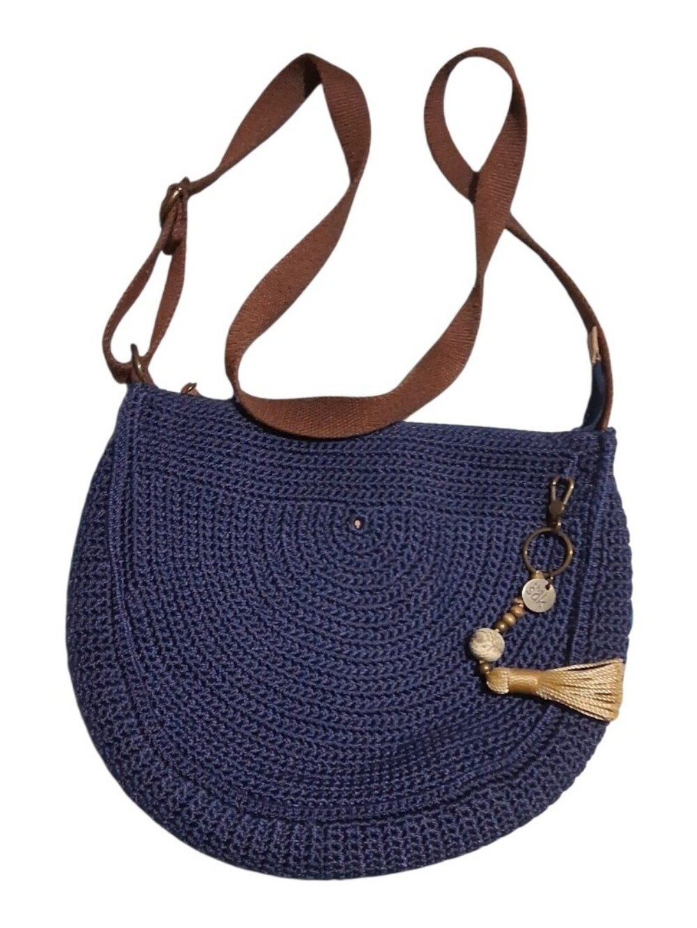 The Sak Navy 1/2 Moon Style Crossbody Bag